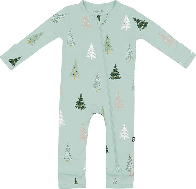 KYTE BABY Unisex Rayon Made From Bamboo Zippered Rompers 0-24 Months