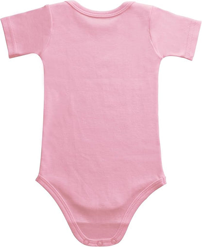 Baby Onsies 100% Cotton Short Sleeve Baby Bodysuits Solid Color Infant Bodysuits for Newborn Baby 3-Pack