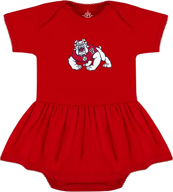 Creative Knitwear College Baby Picot Bodysuit Dress - Team Logo, Multiple Colors, for Baby Girls (0-24 Months)