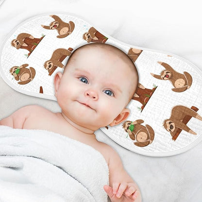 vvfelixl Muslin Burp Cloths Sleeping Sloth Baby Washcloths for Baby Girl Boys 2 Pack