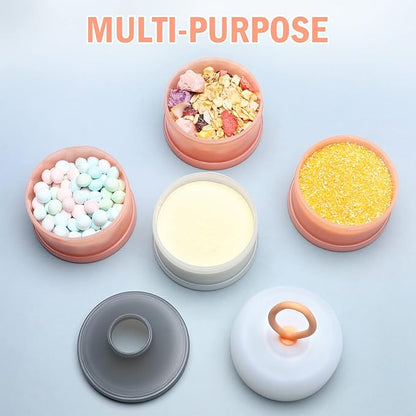 Accmor 2 Pack Baby Formula Dispenser On The Go, Stackable Formula Dispenser Formula Container to Go, Non-Spill Portable Milk Powder Kids Snack Storage Container, BPA Free