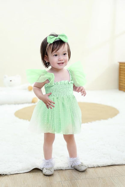 Baby Girl Clothes Infant Tulle Romper Ruffe Sleeveless Bodysuit Baby Girl Outfits Infant Girl Dress 0-18M