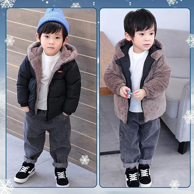 Fairy Baby Infant Baby Winter Coat Cute Teddy Bear Hooded Jacket Warm Fleece Outerwear Windproof Toddler Boys Girl 6M-4T