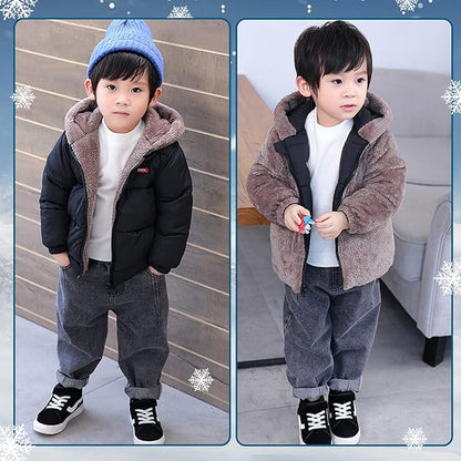 Fairy Baby Infant Baby Winter Coat Cute Teddy Bear Hooded Jacket Warm Fleece Outerwear Windproof Toddler Boys Girl 6M-4T