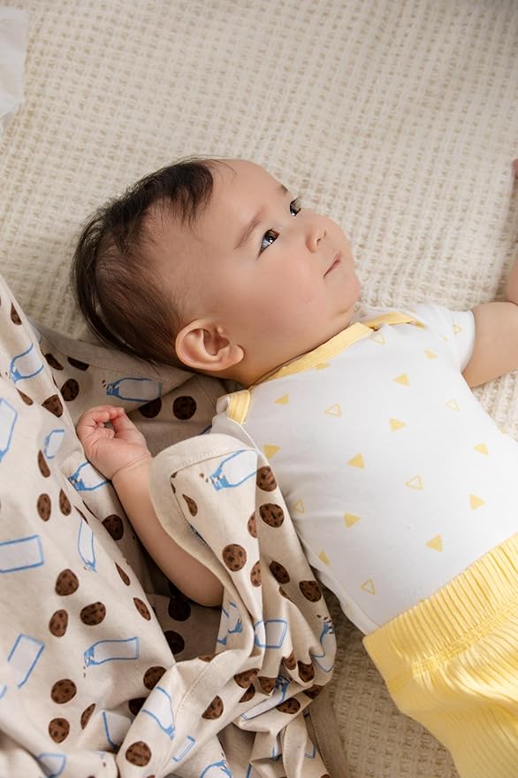 MONICA + ANDY Short Sleeve Jack & Jill Bodysuit, 100% Organic Baby Clothes for Girls & Boys, Newborn, Infant & Preemie Sizes