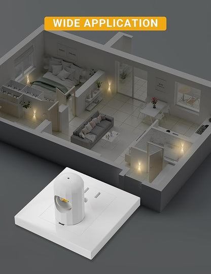 6-Pack Mini LED Plug-in Night Light, Auto On/Off with Dusk to Dawn Sensor, 2700K Warm White, 360° Adjustable Lighting for Bedroom, Bathroom, Hallway, Stairs, Kids Room