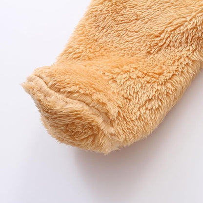 Newborn Baby Jumpsuit Hooded Fleece Rompers Long Sleeve Onesies Outwear Outfits