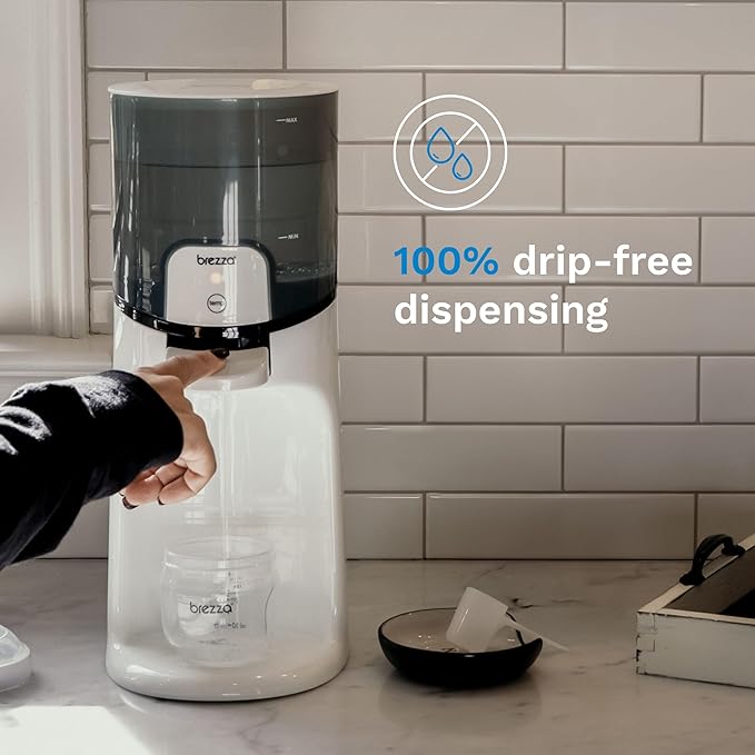 Baby Brezza Instant Baby Bottle Maker with 3 Temperature Settings for Formula Warming,50oz Tank Capacity,24/7 Warm Water Dispenser,Electric Kettle Alternative,(Pack of 2)