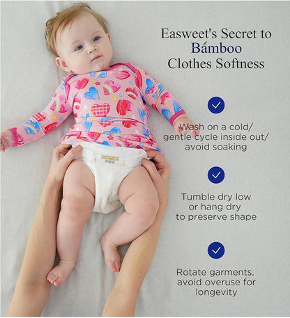 Bamboo Viscose 2-Pack Baby Gowns for Boys and Girls Long Sleeve Infant and Newborn Sleepers