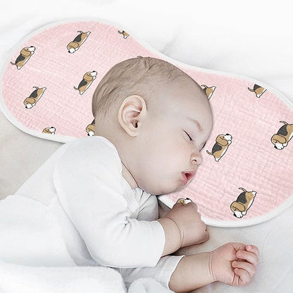 vvfelixl Burp Cloths Lazy Beagle Puppy for Baby Boy Girls Baby Washcloths Burp Rags 1 Pack Pink