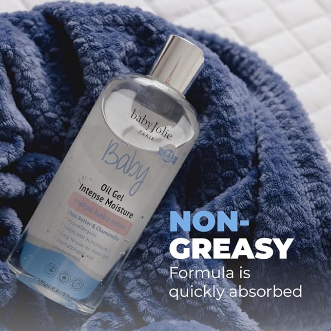 Baby Jolie Relaxing Baby Oil Gel with Shea Butter & Camomile Intensive Moisture 8Oz