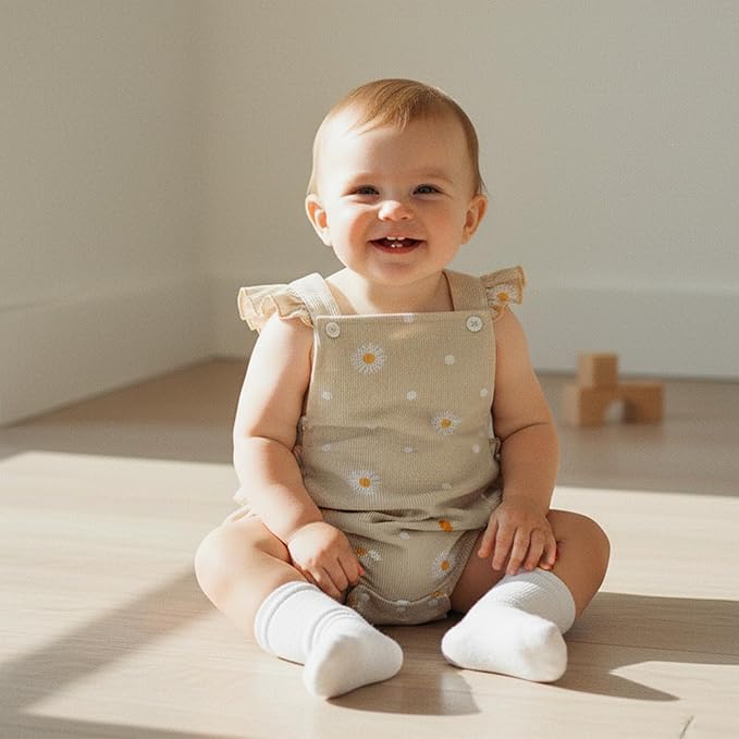 Thorn Tree Baby Girl Summer Clothes Newborn Outfit Ruffle Romper Infant Baby Dress Bow Headband Solid Cute Outfits Girls