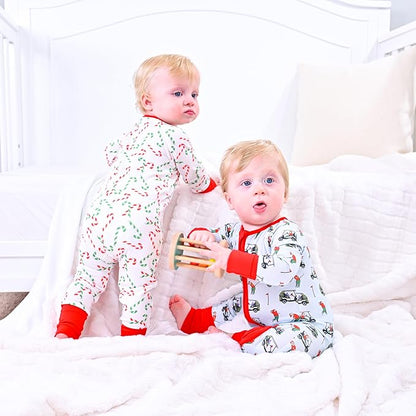 LollyBanks Baby Pajamas, 2-Way Zipper Infant Romper, 95% Viscose Made from Bamboo and 5% Spandex, Baby Sleepers