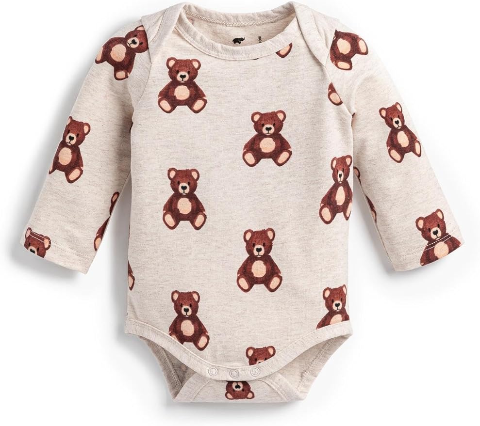 Monica + Andy Unisex-Baby Baby Organic Long Sleeve Jack + Jill Bodysuit