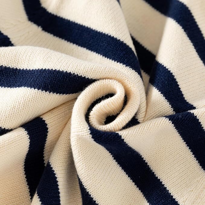 Toddler Baby Girls Cotton Knit Jacquard Sweater Cardigan, Crew Neck Spring Coat Sweater Long Sleeve Clothes Warm Tops