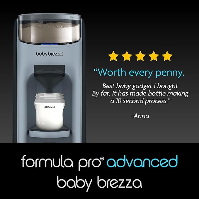 Baby Brezza Formula Pro Advanced Formula Dispenser Machine - Automatically Mix a Warm Formula Bottle Instantly - Easily Make Bottle with Automatic Powder Blending, Slate