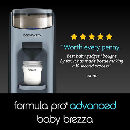 Baby Brezza Formula Pro Advanced Formula Dispenser Machine - Automatically Mix a Warm Formula Bottle Instantly - Easily Make Bottle with Automatic Powder Blending, Slate