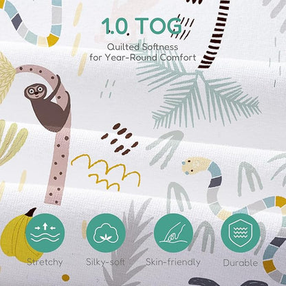 Baby Sleep Sack, 1.0 TOG Cozy Wearable Blanket, Soft Sleeping Bag with Zipper, Toddler Sleep Sack 0-3-6-12-24-3T