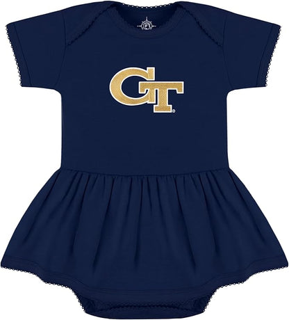 Creative Knitwear College Baby Picot Bodysuit Dress - Team Logo, Multiple Colors, for Baby Girls (0-24 Months)