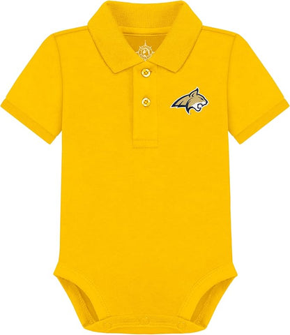 Creative Knitwear College Baby Polo Bodysuit Solid - Team Logo, Multiple Colors, for Boys & Girls (0-12 Months)