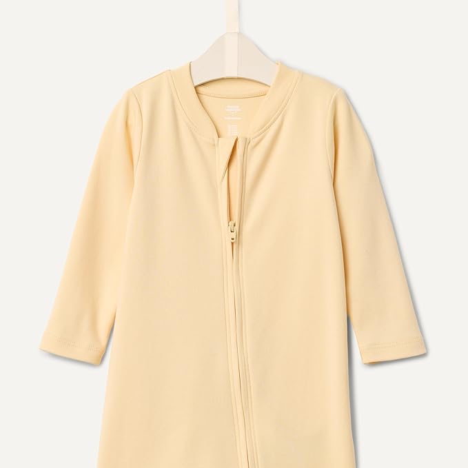 Amazon Essentials x Sofia Grainge Unisex Babies' Cotton Footed Sleep and Play Bodysuit, Pack of 2