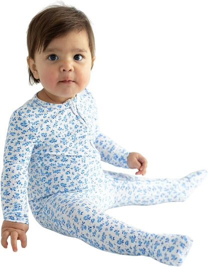 Posh Peanut Convertible Baby Sleepers - Girls Footless Baby Pajamas with 2 Way Zipper for Easy Diaper Changes