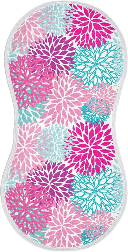 vvfelixl Dahlia Flower Print Burp Cloths for Baby Boy Girls Baby Washcloths Burp Rags 1 Pack Purple