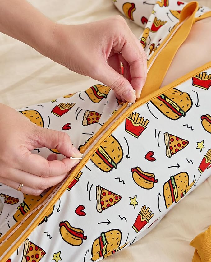 Bamboo Viscose Baby Convertible Footie Pajama, Zipper Pajamas for Baby Boys & Girls, Sleep & Play Footed Pjs