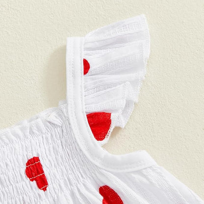 Mubineo Baby Girl Summer Clothes Cute Ruffle Tops Dress Shorts Outfits Set Infant Toddler Shrit Bloomers Princess Outfit