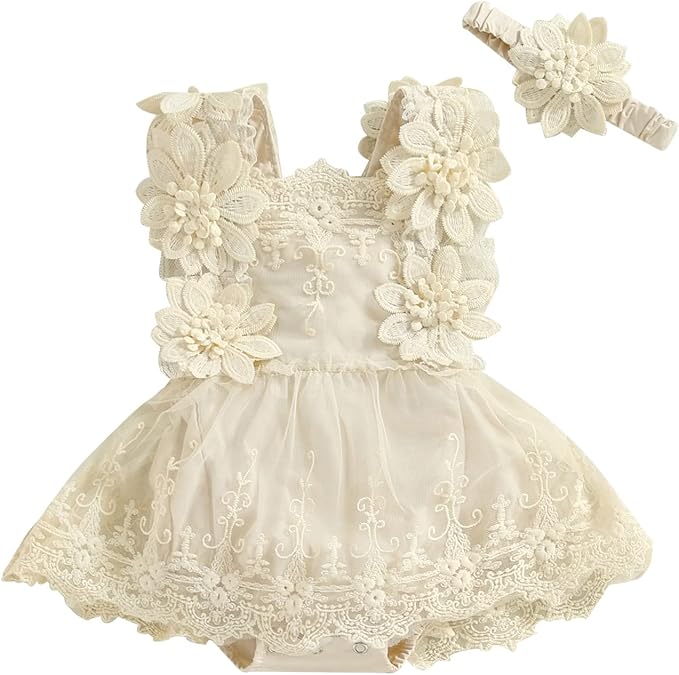 Baby Girl Clothes Floral Boho Lace Romper Bodysuit Romper Jumpsuit Summer Outfit Summer Baby Clothes Girls
