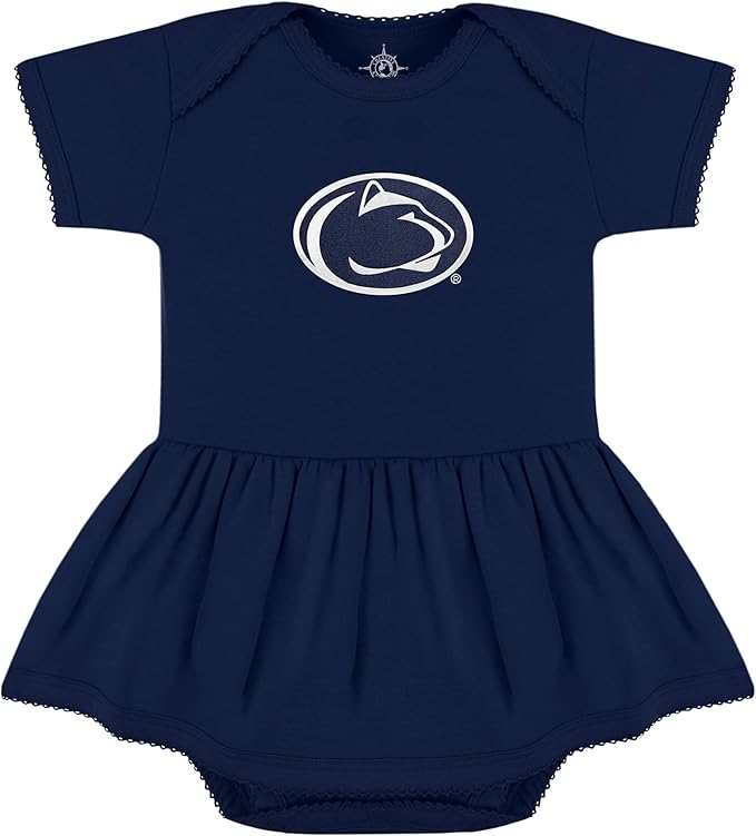 Creative Knitwear College Baby Picot Bodysuit Dress - Team Logo, Multiple Colors, for Baby Girls (0-24 Months)