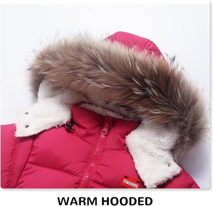 Toddler Winter Coat Baby Puffer Jacket Hoodie Snow Boy Thick Outerwear Clothes