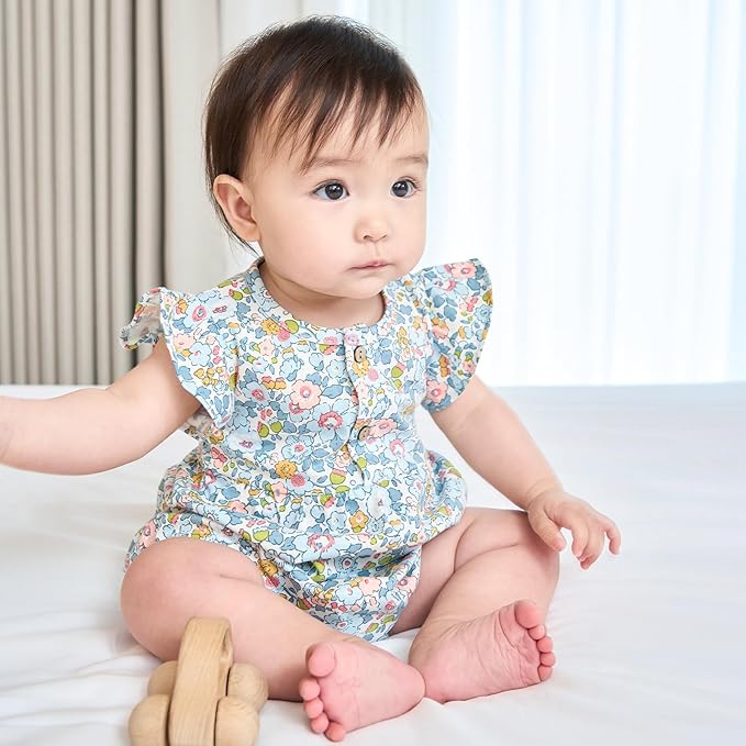 pureborn Baby Girls Boys Bodysuit Super Soft Cotton Romper 0-24 Months