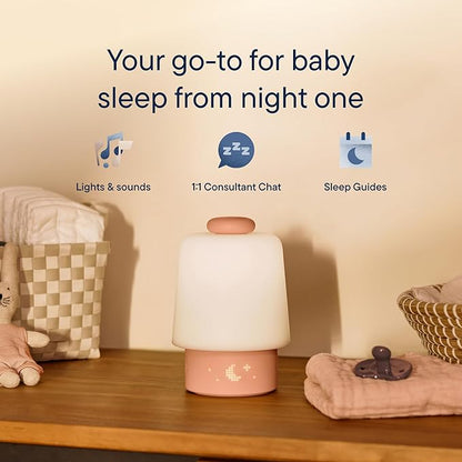 Hatch Baby Sound Machine, Night Light | Hatch Baby Model | Sleep Support | Registry Essential, Routine Builder, Time-to-Rise Alarm Clock, White Noise, Nursery Stories, Toddler Kids (Wi-Fi), Peach
