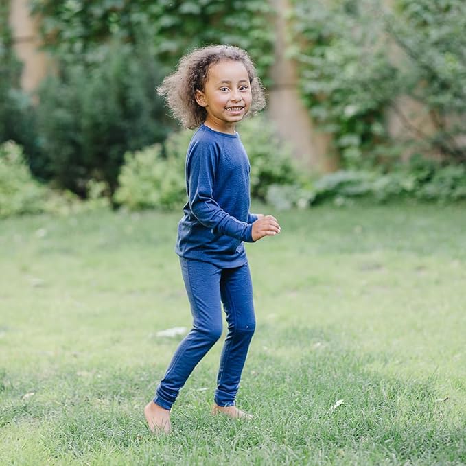 Woolino Merino Wool Base Layer for Kids - Super Soft Kids Long Sleeve Thermal Top - All Natural Base Layer Shirt