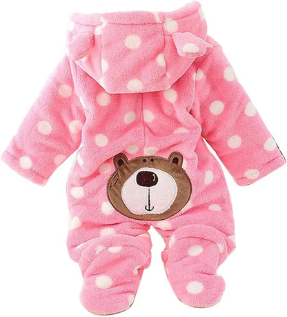 Gaorui Newborn Baby Jumpsuit Outfit Hoody Coat Winter Infant Rompers Toddler Clothing Bodysuit