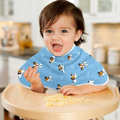 vvfelixl Muslin Burp Cloths Jack Russell Terrier Dog Baby Washcloths for Baby Girl Boys 2 Pack Blue