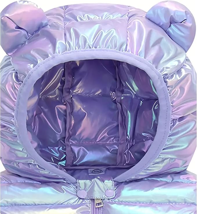 Toddler Winter Coats Puffer Padded Jacket Baby Boys Girls Bear Hoods Down Jacket Light Weight Infant Outerwear