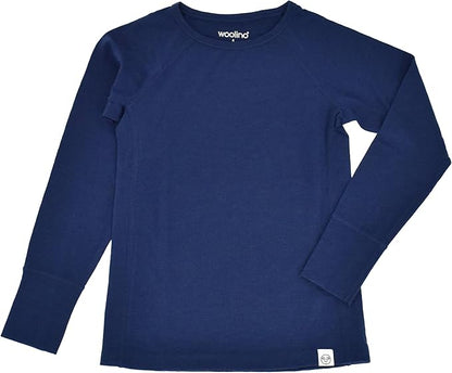 Woolino Merino Wool Base Layer for Kids - Super Soft Kids Long Sleeve Thermal Top - All Natural Base Layer Shirt