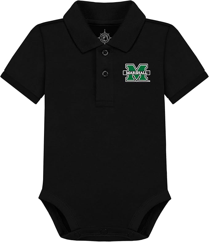 Creative Knitwear College Baby Polo Bodysuit Solid - Team Logo, Multiple Colors, for Boys & Girls (0-12 Months)