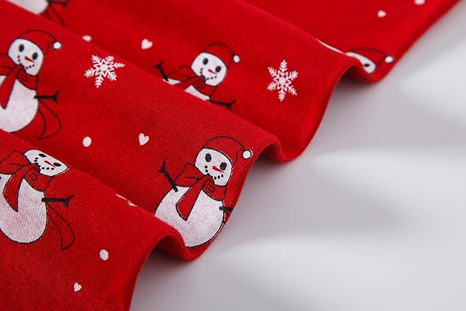 Babyroom Girls Matching Doll&Toddler 4 Piece Cotton Pajamas Toddler Christmas Sleepwear