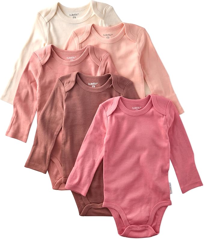 Blake 5-Pack Long Sleeve Bodysuits 100% Organic Cotton Baby Boys & Girls