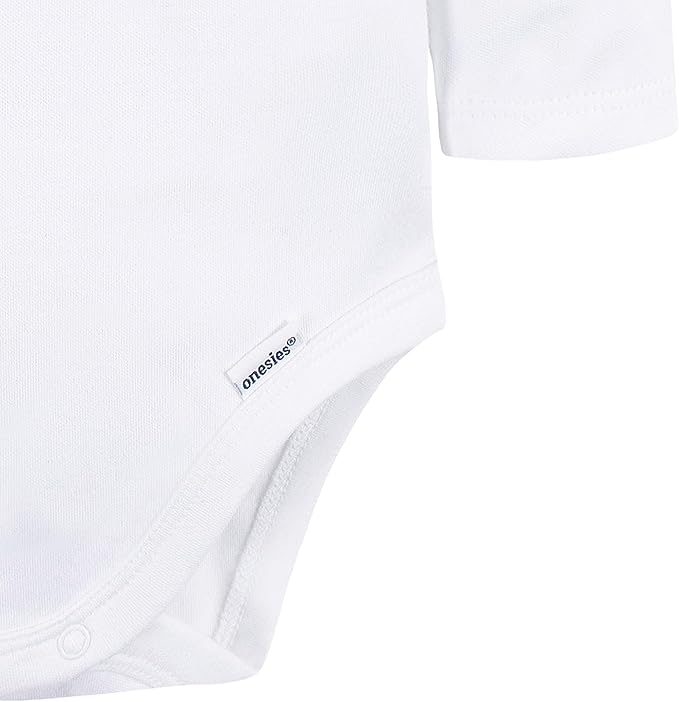 Gerber Unisex Baby Long Sleeve Solid Onesies Multi-pack Interlock 180 Gsm