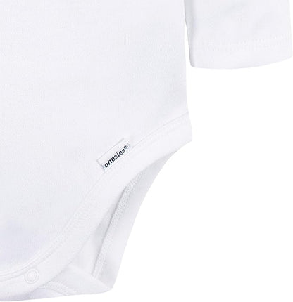 Gerber Unisex Baby Long Sleeve Solid Onesies Multi-pack Interlock 180 Gsm