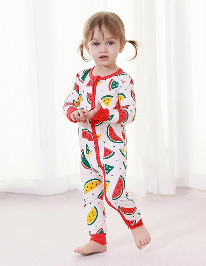 Baby Zippered Rompers Newborn Pajamas Sleepers Long Sleeve Jumpsuits Infant Zipper Romper-Viscose from Bamboo