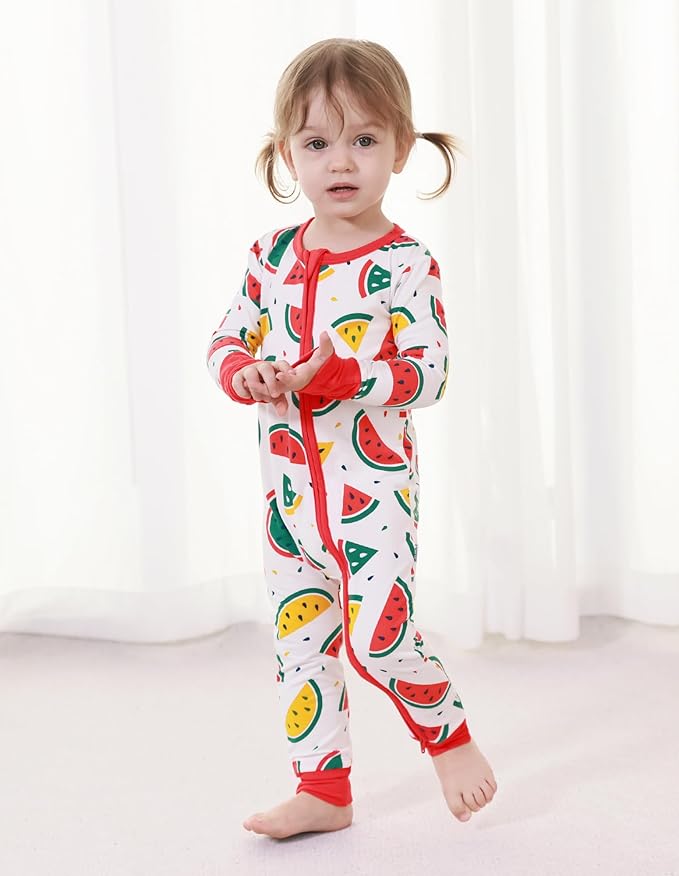 Baby Zippered Rompers Newborn Pajamas Sleepers Long Sleeve Jumpsuits Infant Zipper Romper-Viscose from Bamboo