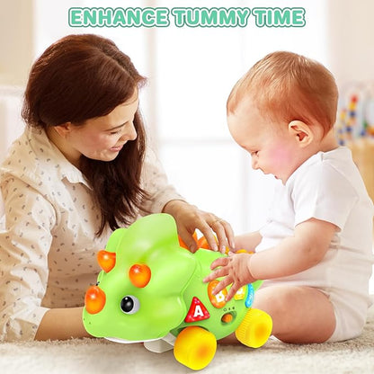 BainGesk Dinosaur Crawling Toys for 1 Year Old Boy, Musical Baby Toys for 6-12 Months, Early Development Learning Toys for 12-18 Months Boys Girls, Birthday Gifts for 1-2 Year Old Toddlers
