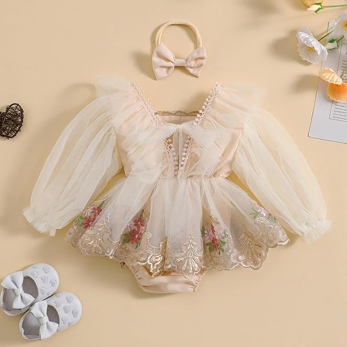 Baby Girl Clothes Floral Boho Lace Romper Bodysuit Romper Jumpsuit Summer Outfit Summer Baby Clothes Girls