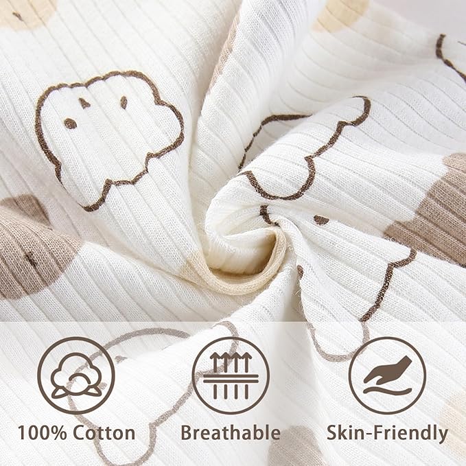 Baby Boy Girl Bodysuit 5 Pack Cotton Short Sleeve Romper Soft Baby Clothes Outfit 0-12 Month