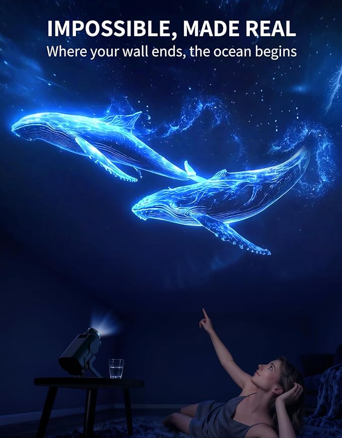 Astronaut Galaxy Projector Full-Room Immersive 3D Star Projector, Space Galaxy Projector, Large Area Home Planetarium Night Light Projector with HD Soft Light for Stress Relief Gifts Valentines Decor